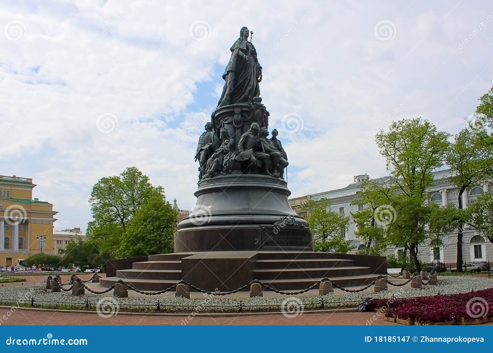 Monument to Catherine the Great against sky,Saint Petersburg, Russia.