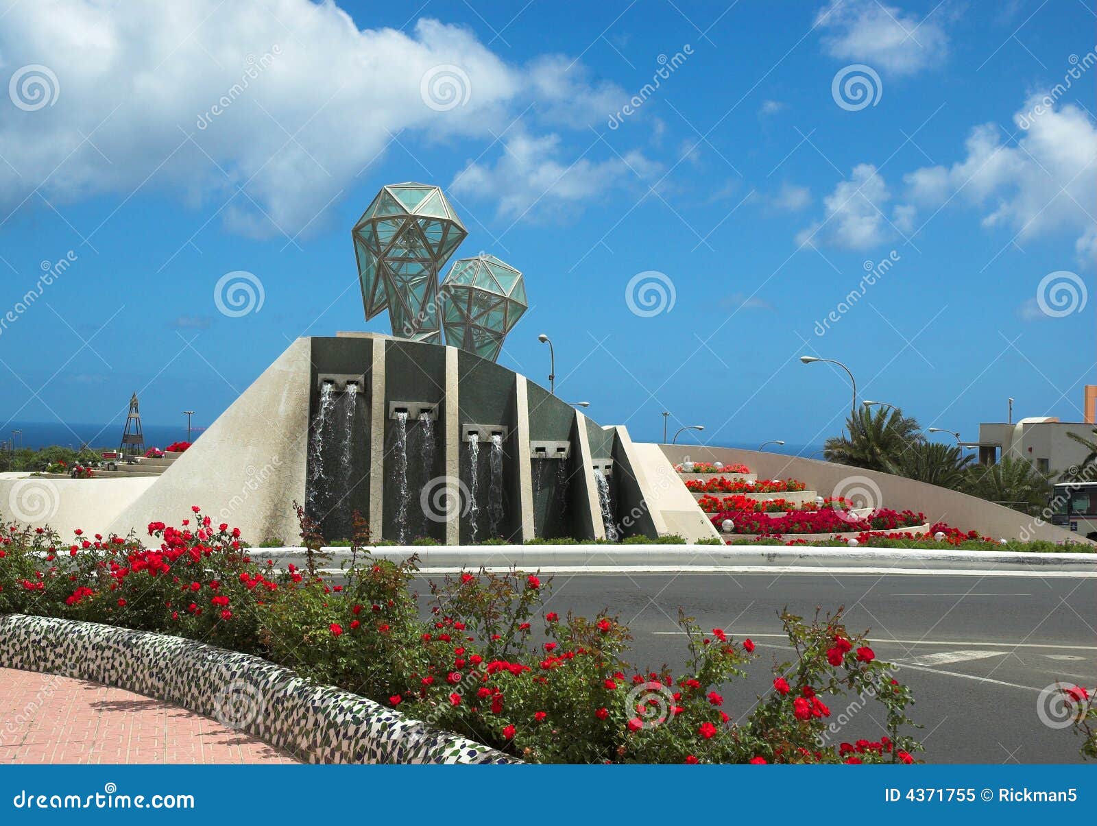 Monument stock image. Image of clouds, landmark, flowers 4371755