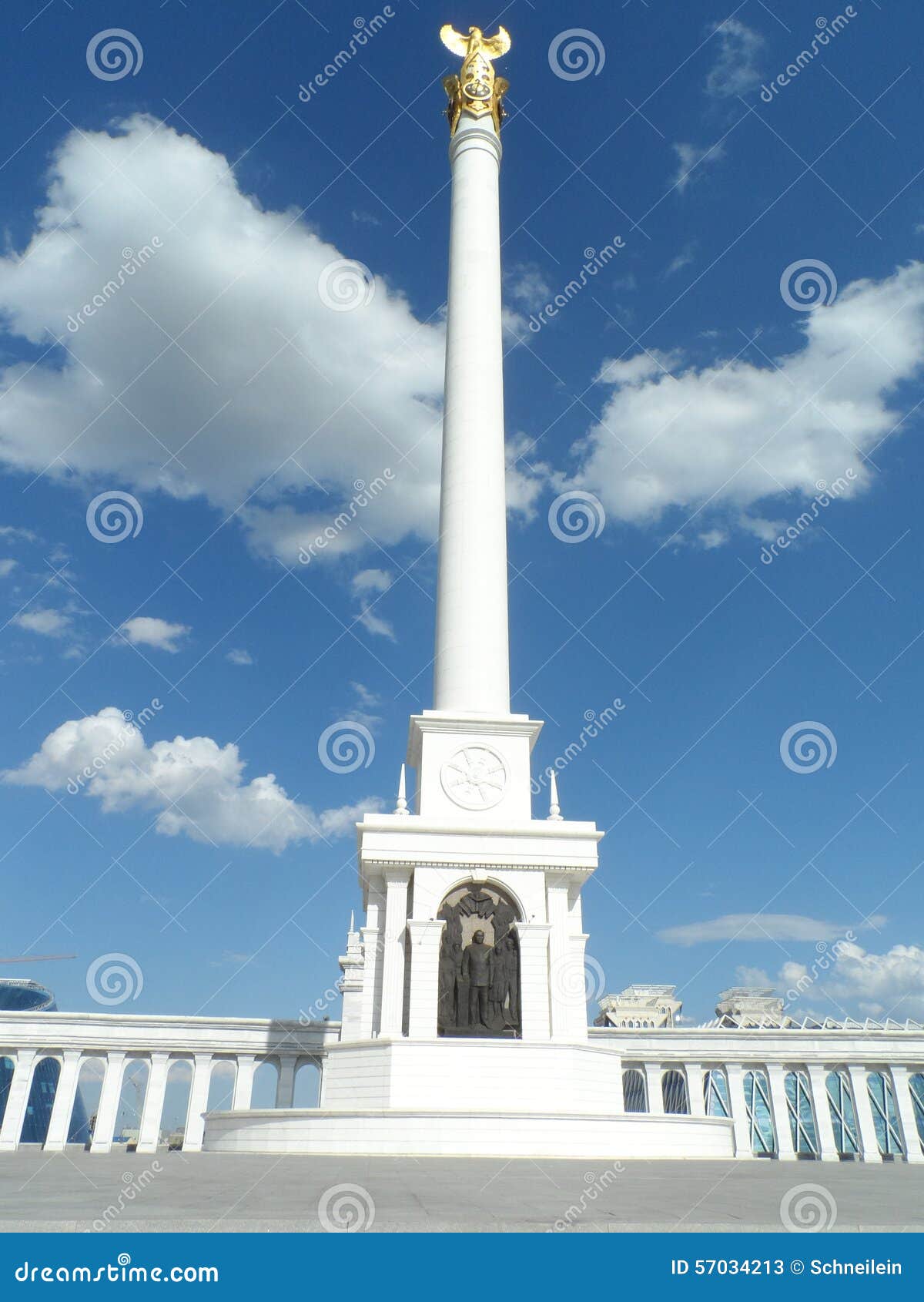 Astana, President s Monument; high column with decoration on the top