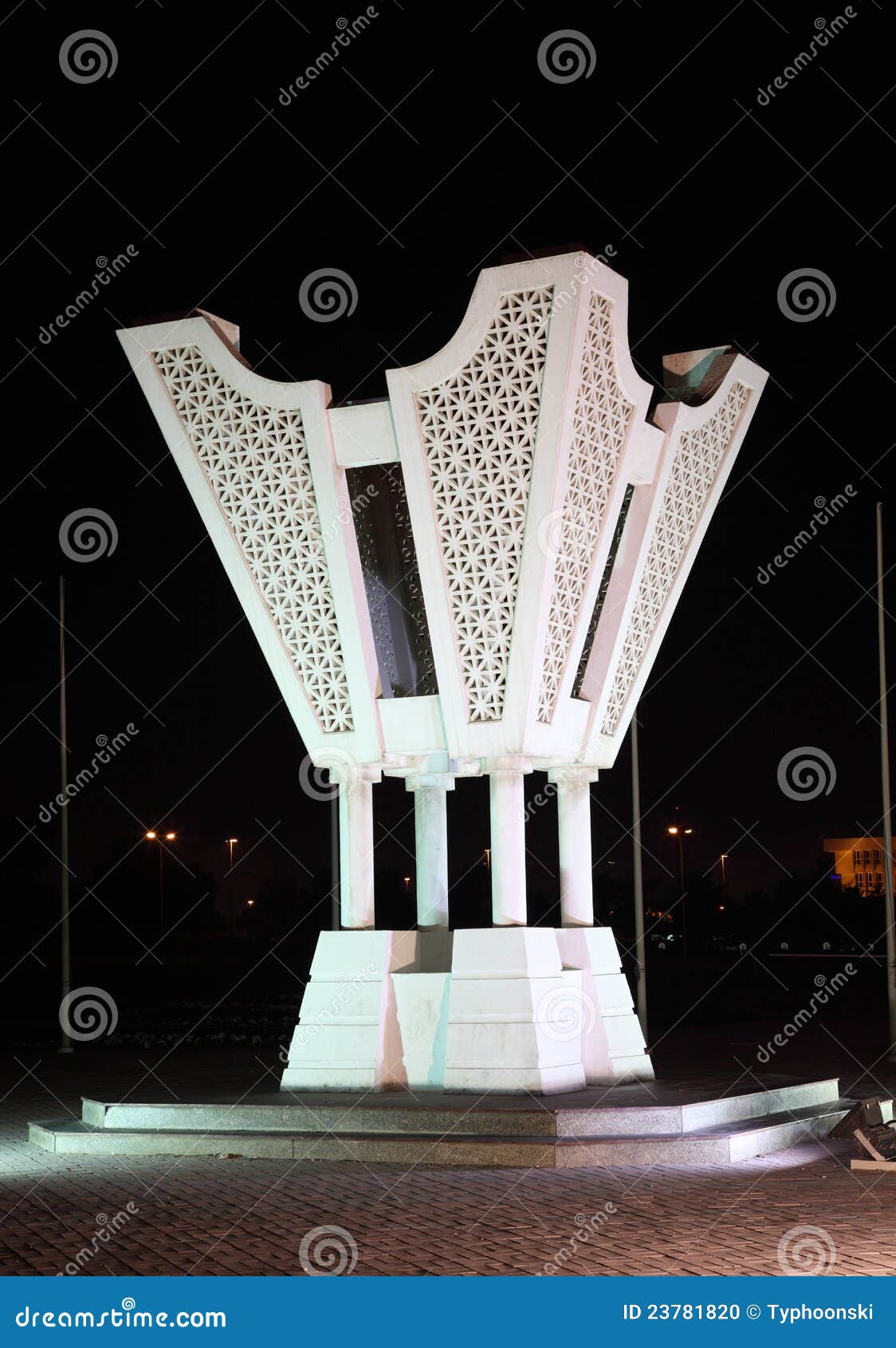 Monument in Doha, Qatar stock photo. Image of landmark 23781820