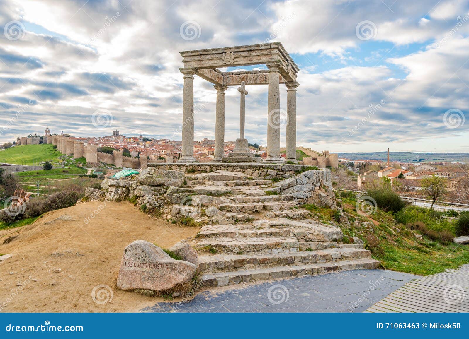 monument four posts (los cuatro postes) in avila