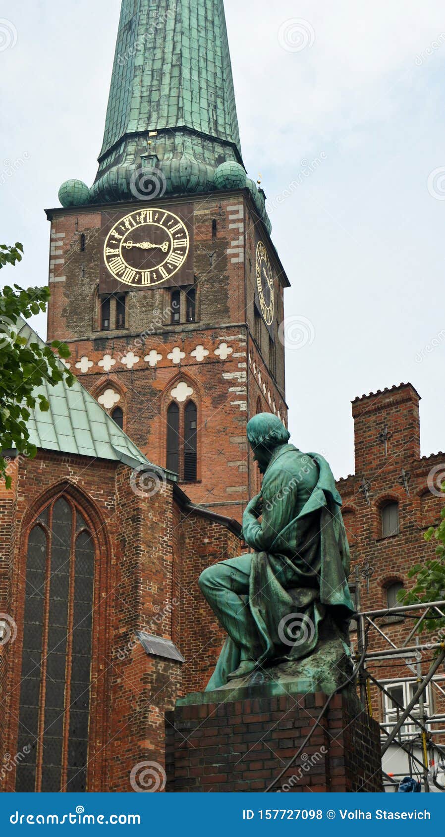 Monument of German Poet and Playwright Emanuel Von Geibel, Near Saint ...