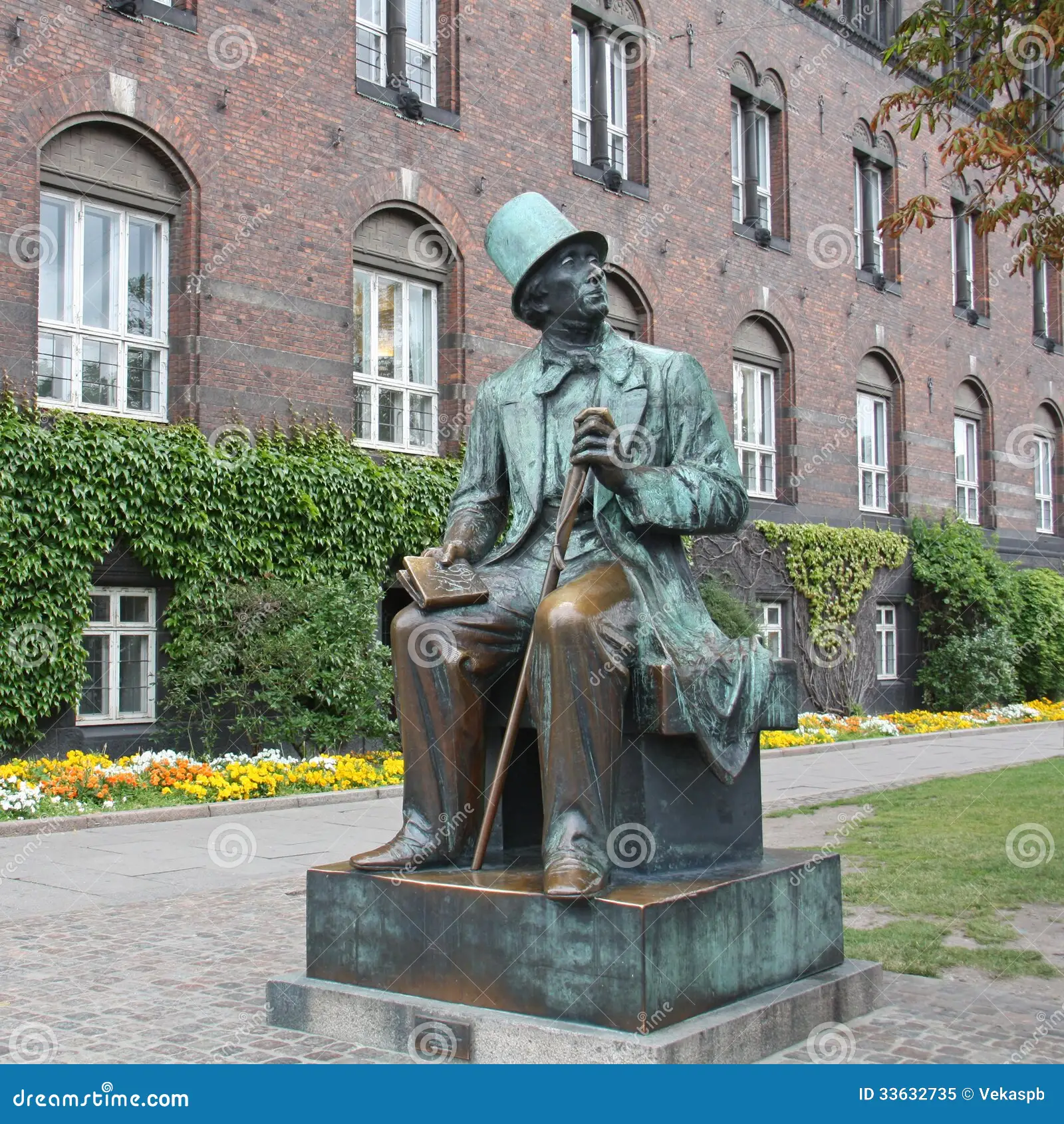 Monument Hans Christian Andersen in Copenhagen Stock Image - Image of ...