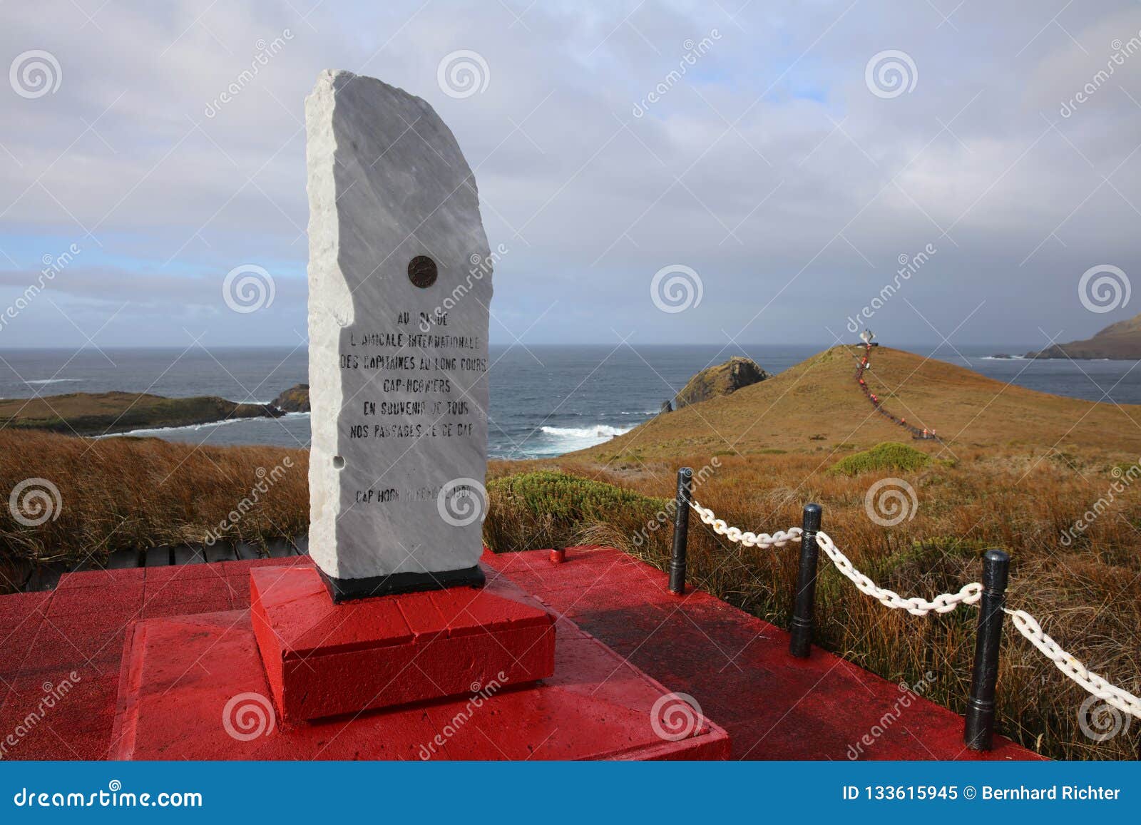 Monument on Island. in the Background Tourists at the Albatross. Cape Horn Editorial Image - Image of landmark, famous: 133615945