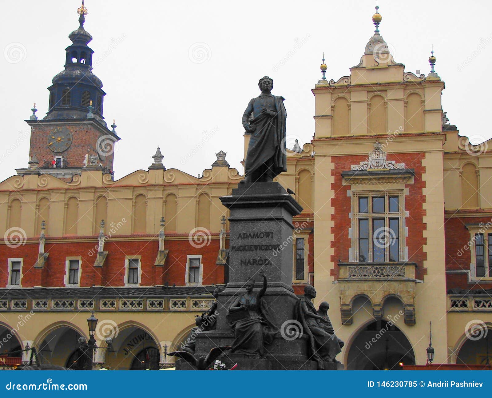 Monument in the Krakow stock image. Image of historic 146230785