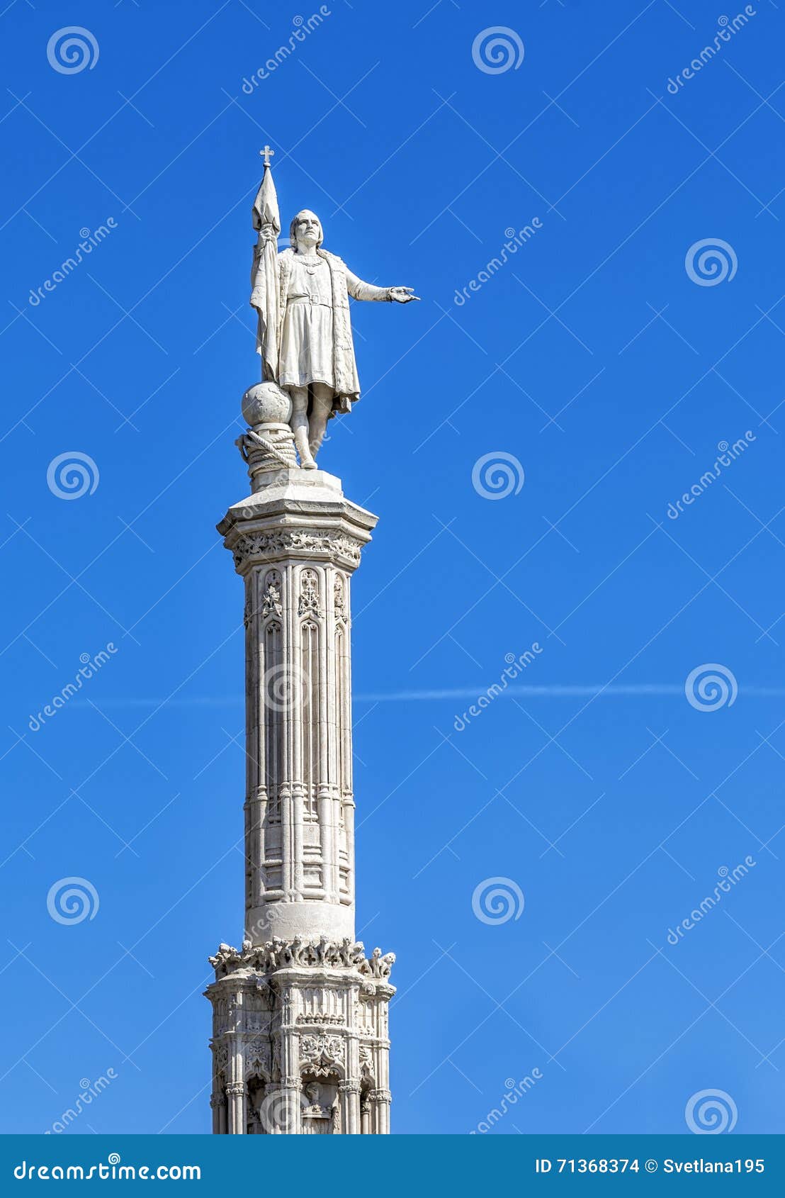 Monument To Christopher Columbus on the Colon Square. Stock Photo ...