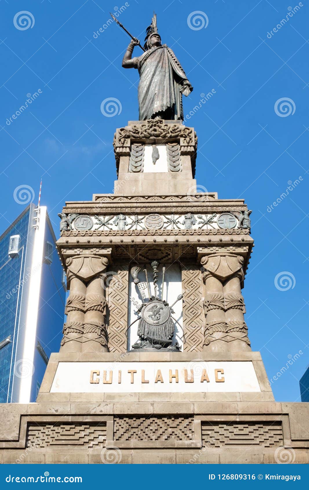 the monument to cuauhtemoc at paseo de la reforma in mexico city