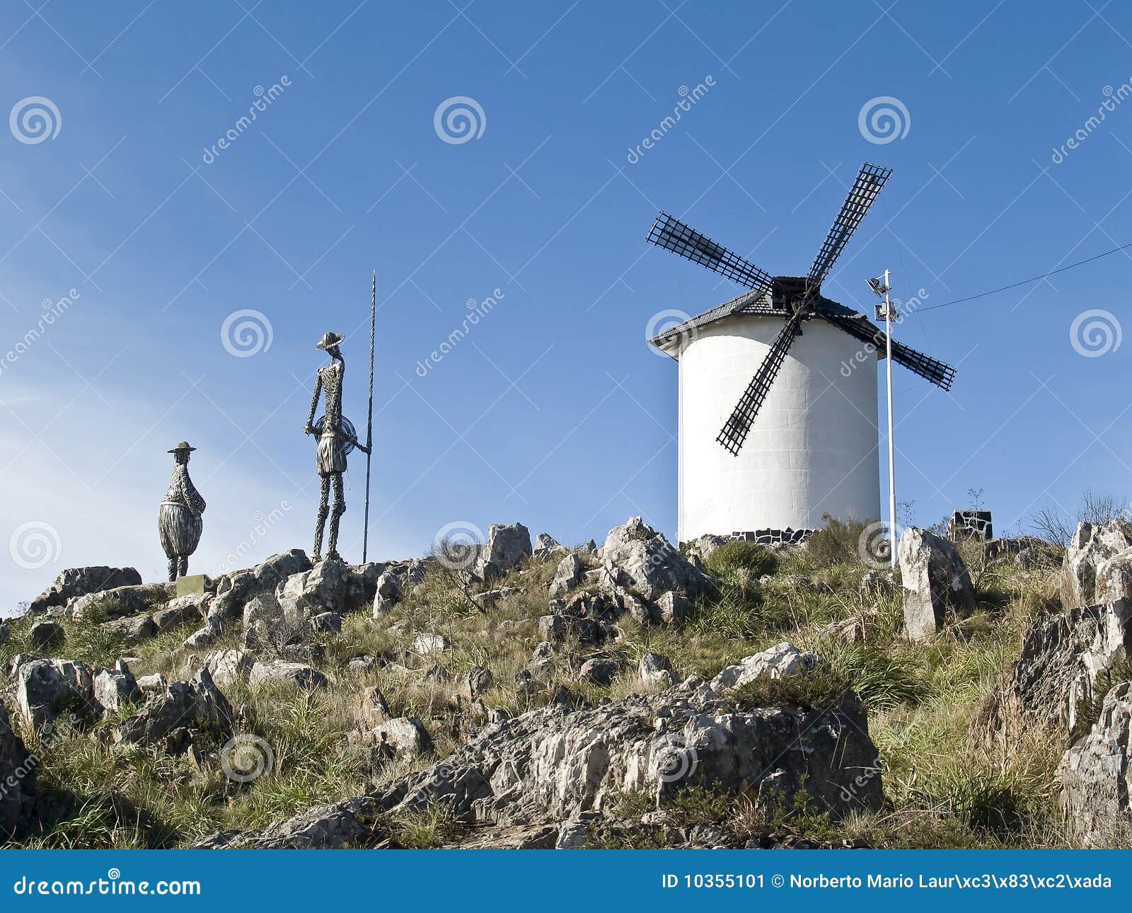 Monument To Don Quixote De La Mancha Stock Image Image of
