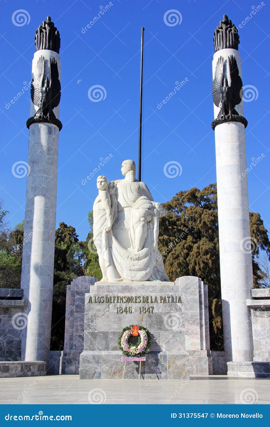 monument to the heroic cadets in chapultepec park, mexico city