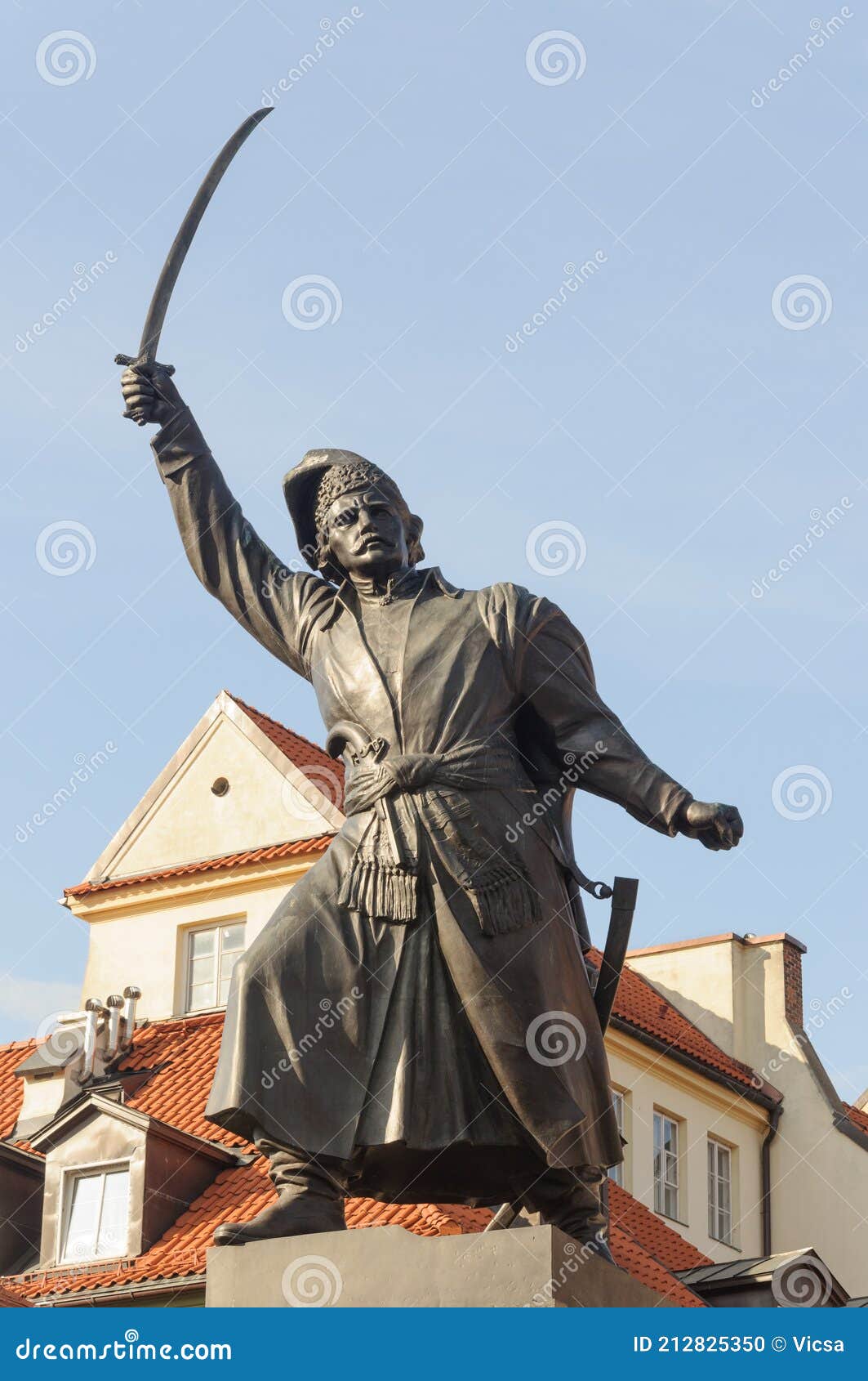 monument to jan kilinsky, national hero of poland