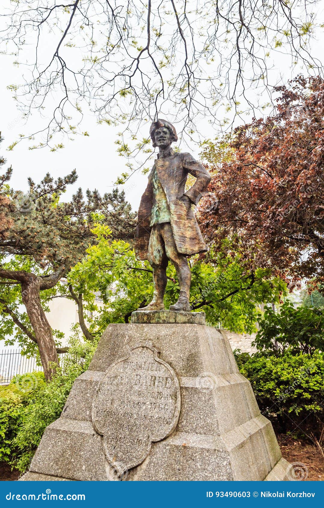 Monument To Jean-Francois Lefevre De La Barre, Montmartre Hill, Paris ...