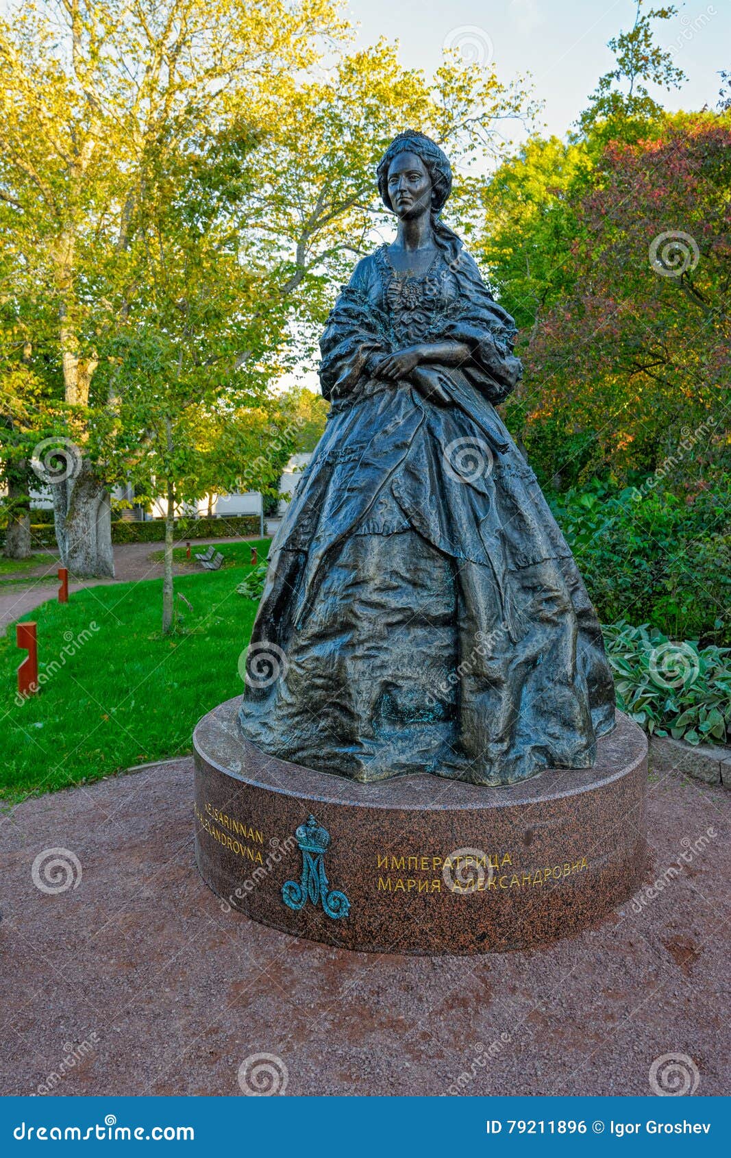 Monument To Russian Empress Maria Alexandrovna in Mariehamn Editorial Photo  picture image