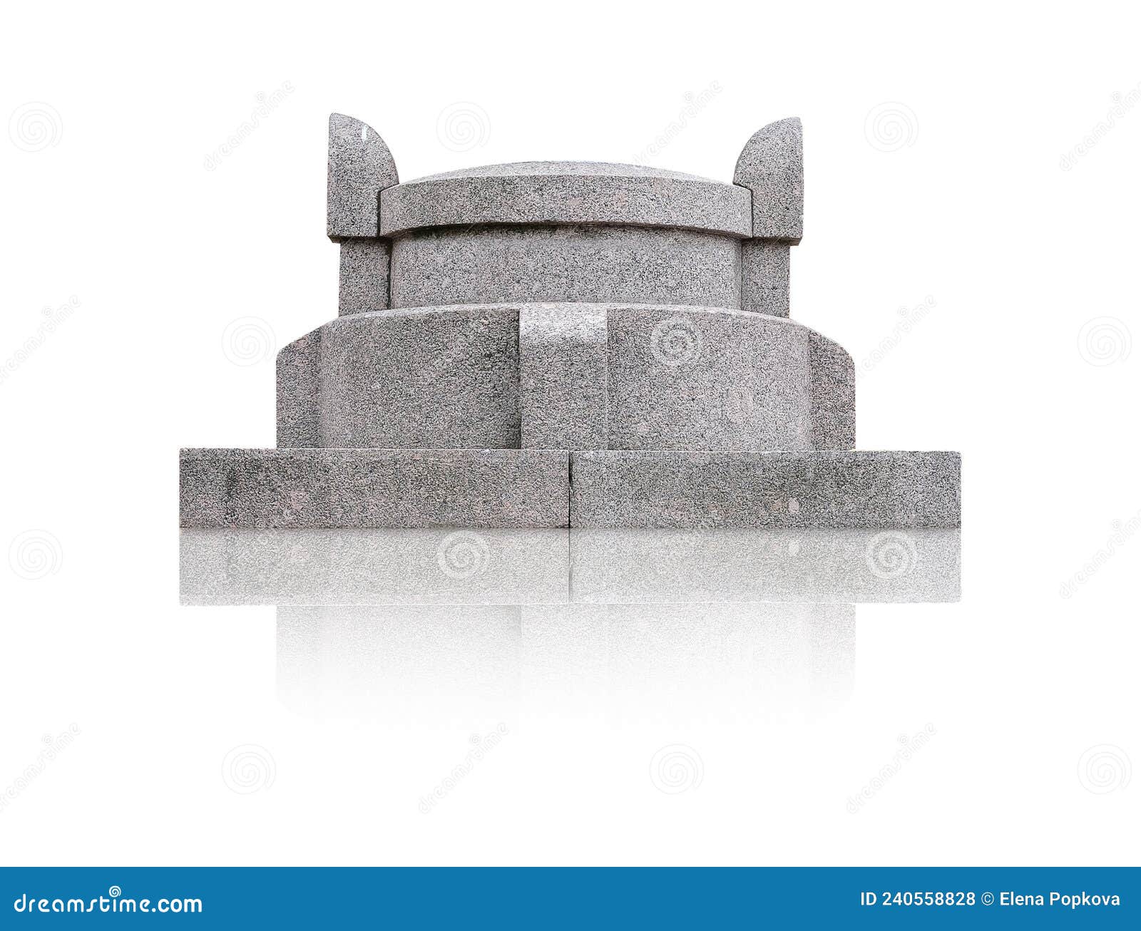 monument to thorgils knutsson marshal, founder of vyborg  on a white background.   with clipping path