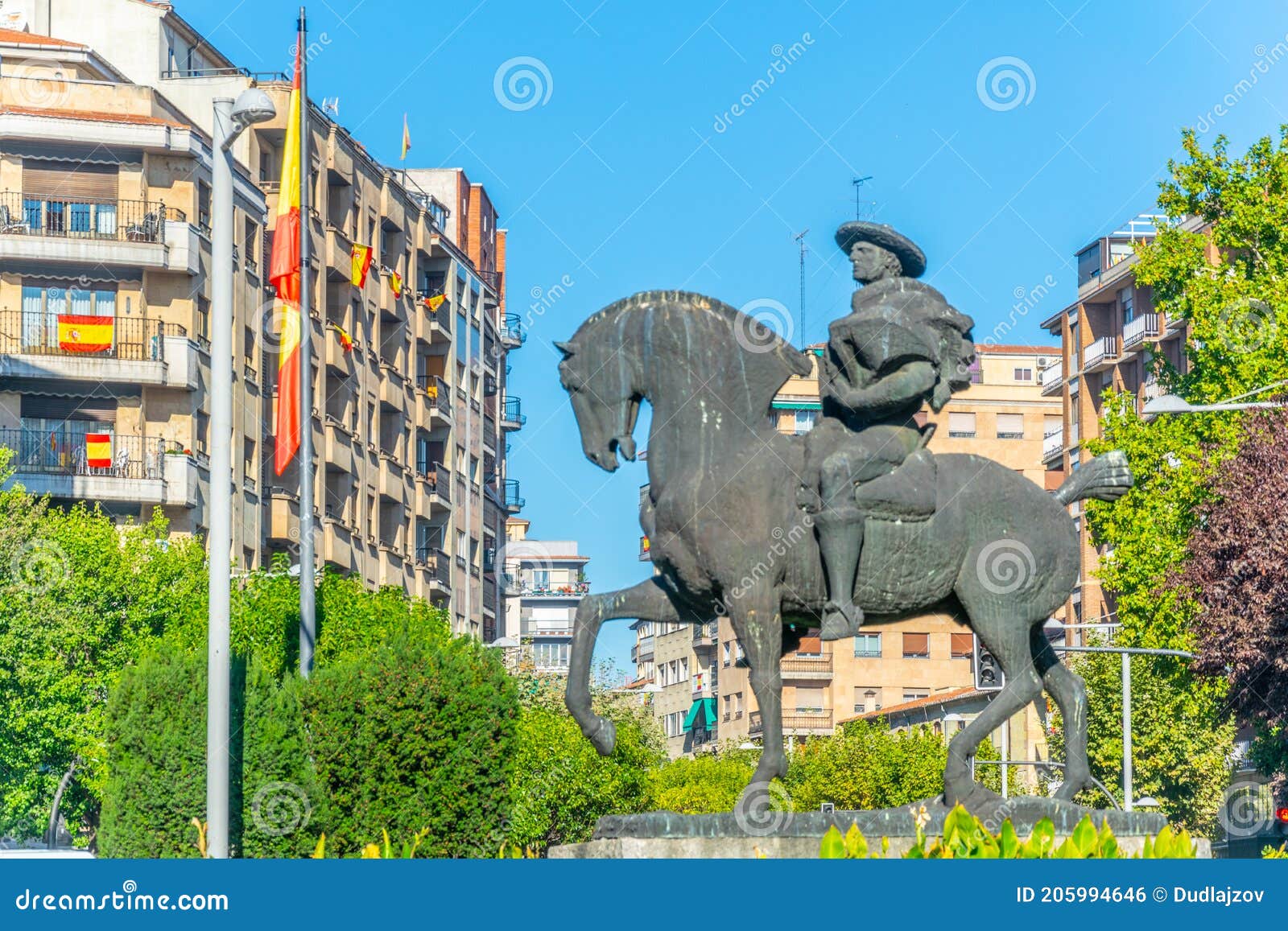 monument to vaquero charro at salamanca, spain