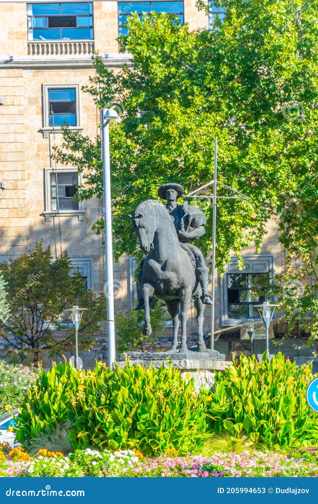 monument to vaquero charro at salamanca, spain