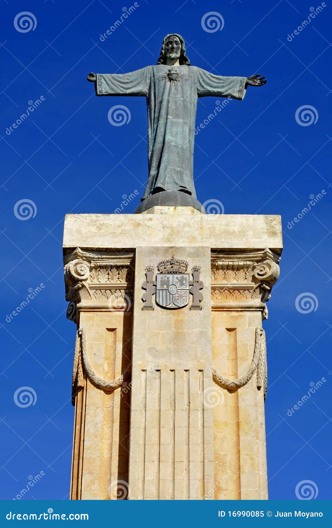 monument in the top of el toro, menorca spain
