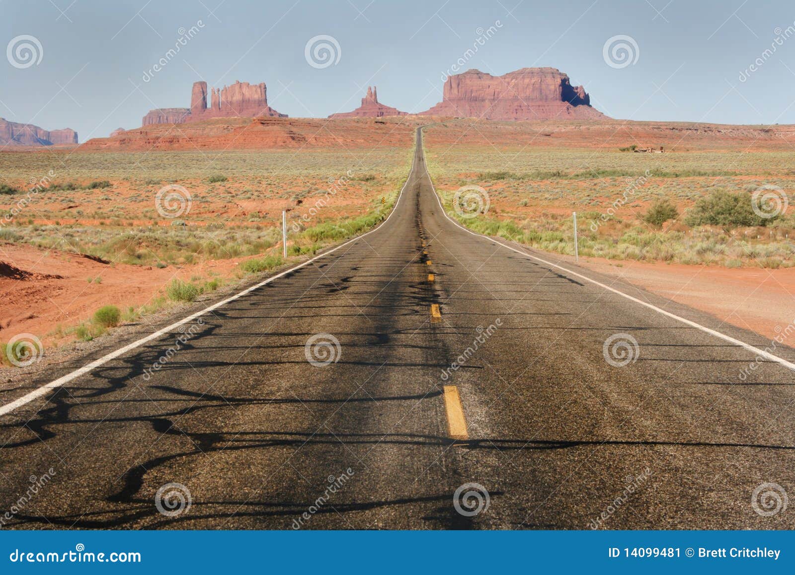 straight desert highway road