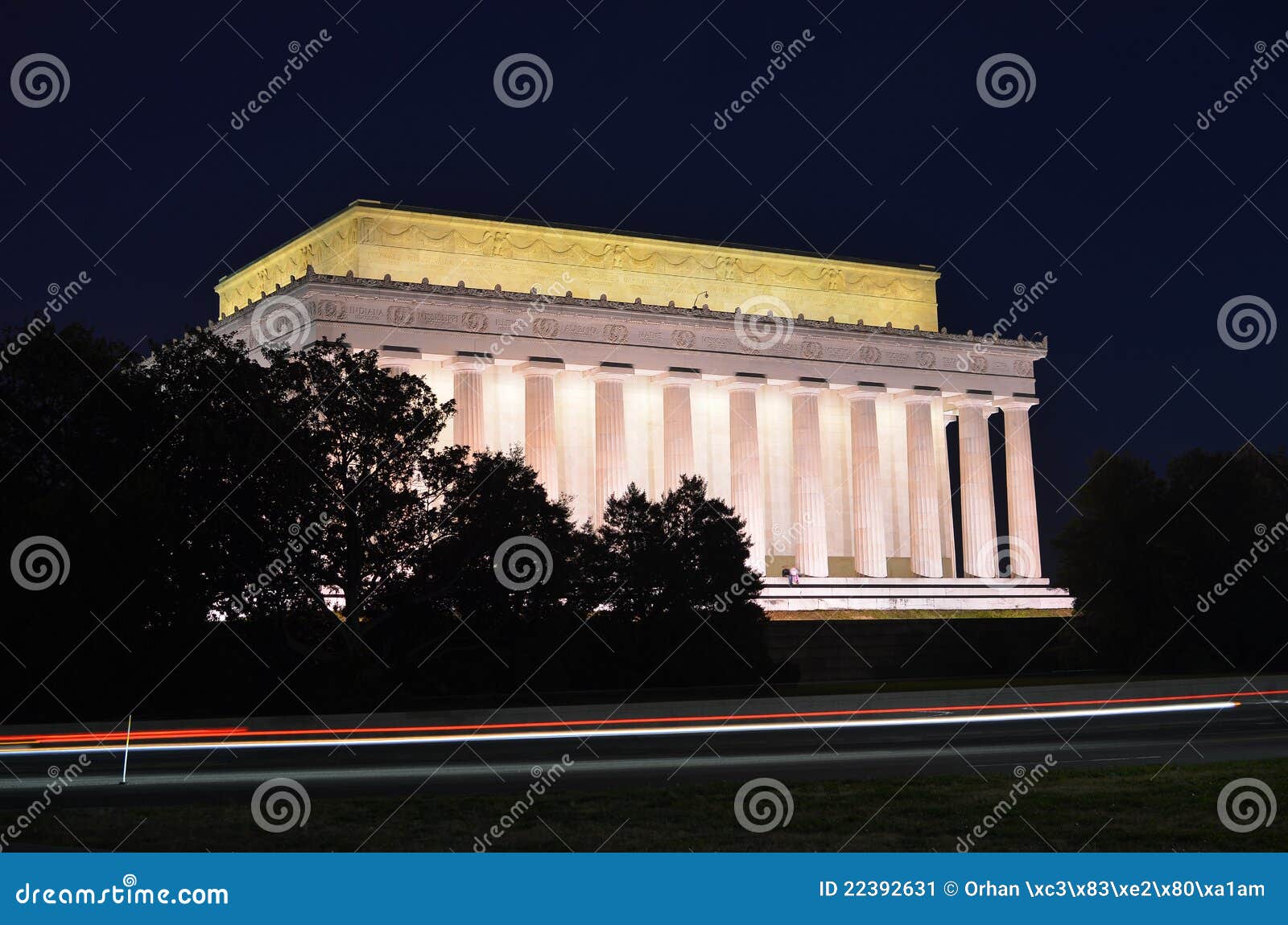 Monumento de Abraham Lincoln - Washington DC los E.E.U.U.
