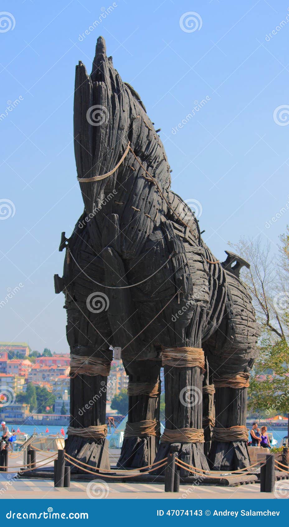 Monumento Do Cavalo De Troia Em Chanakkale Imagem de Stock