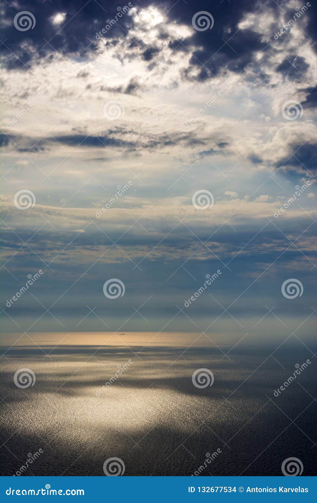 Moody Skies Over the Ionian Sea Stock Photo - Image of dusk, eternity ...