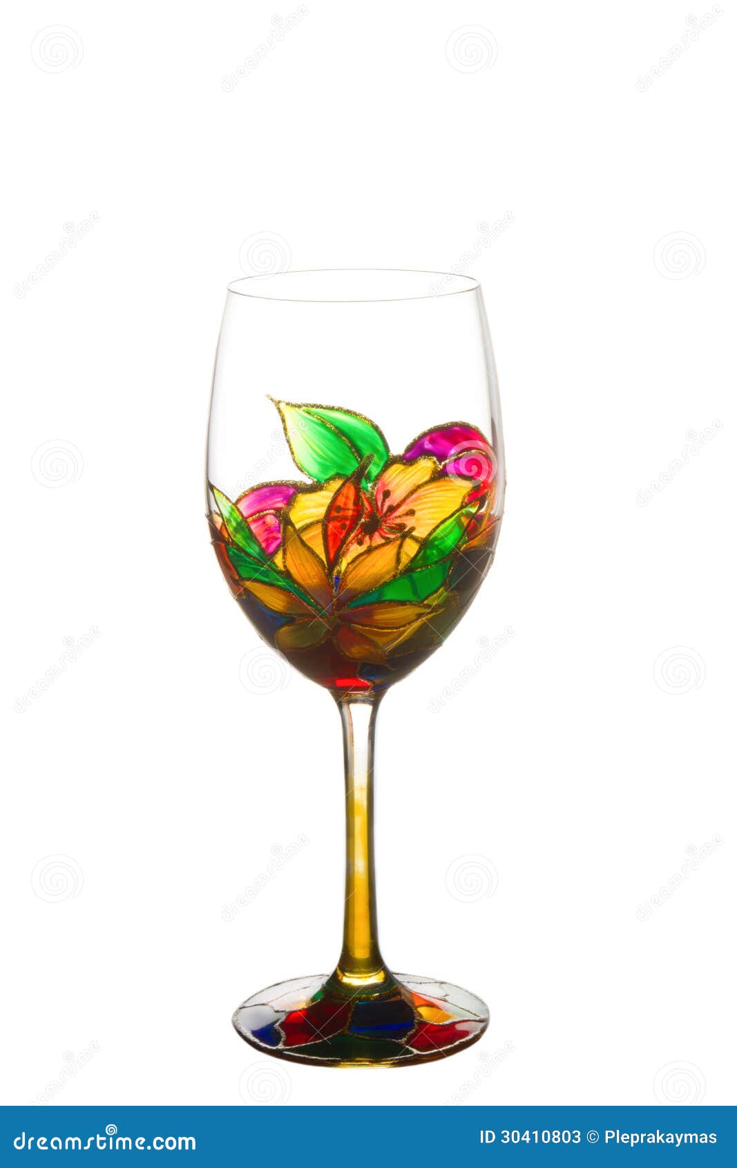 Voorouder kapitalisme automaat Mooi Het Schilderen Gebrandschilderd Glas Wijnglas Stock Afbeelding - Image  of glas, samenstelling: 30410803