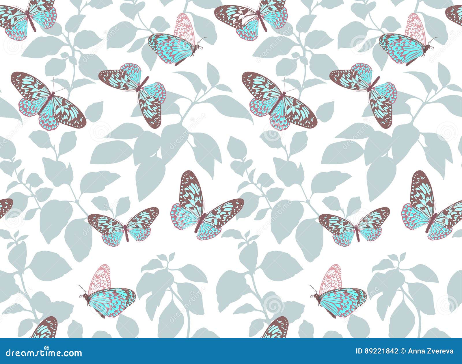 Mooi patroon met vliegende vlinders. Mooi patroon met vliegende turkooise vlinders Kleine Blauwe Vlinder Witte achtergrond Elegant het malplaatje voor manierdrukken Uitstekende texturen