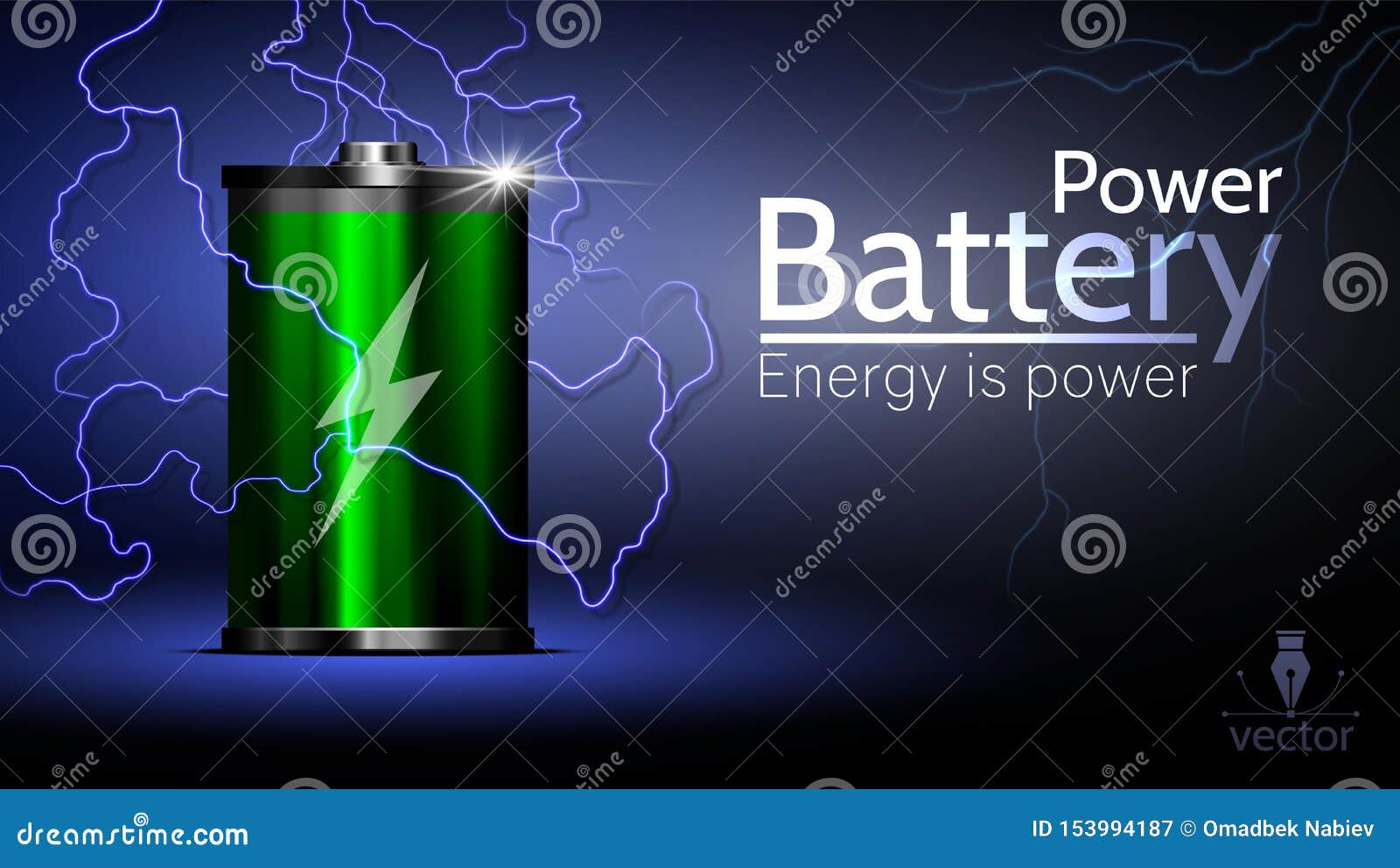 Mooie Reclame Groene Batterij Met Rond Bliksem Vector Illustratie -  Illustration of volledig, indicator: 153994187