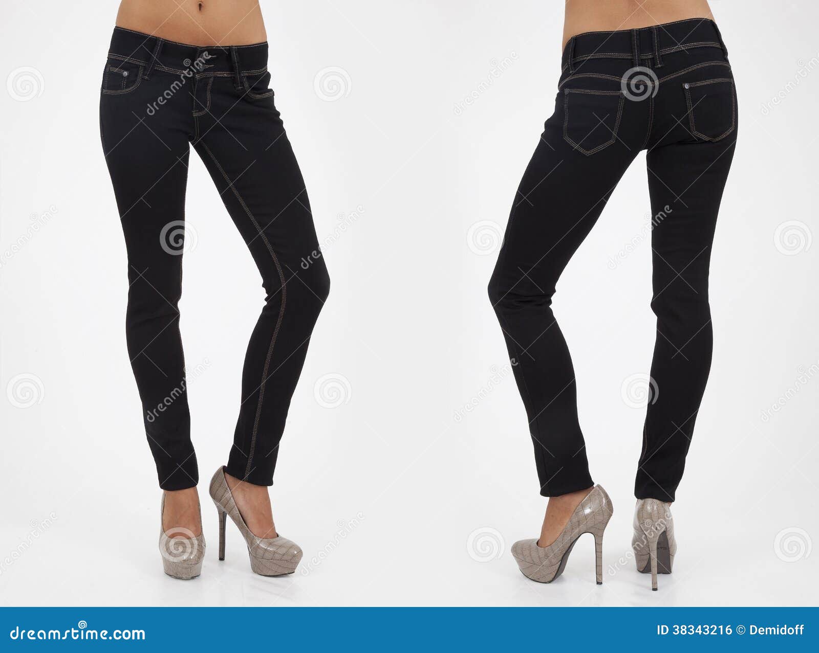 vrouwen in strakke jeans