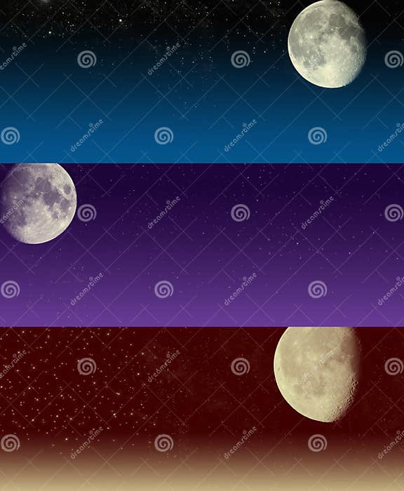 Moon banners stock illustration. Illustration of blur - 24042591