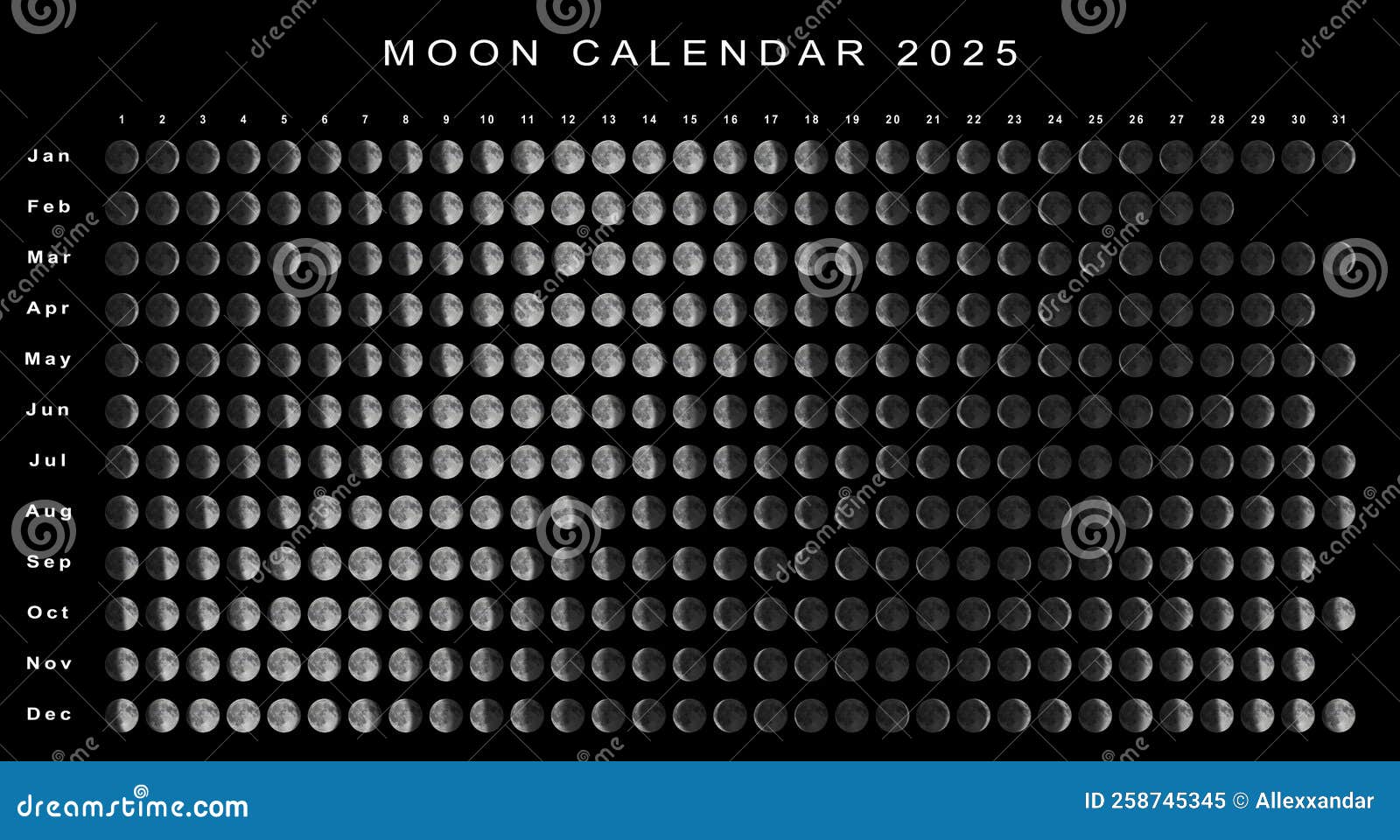 moon-calendar-2025-northern-hemisphere-stock-illustration-illustration-of-hemisphere