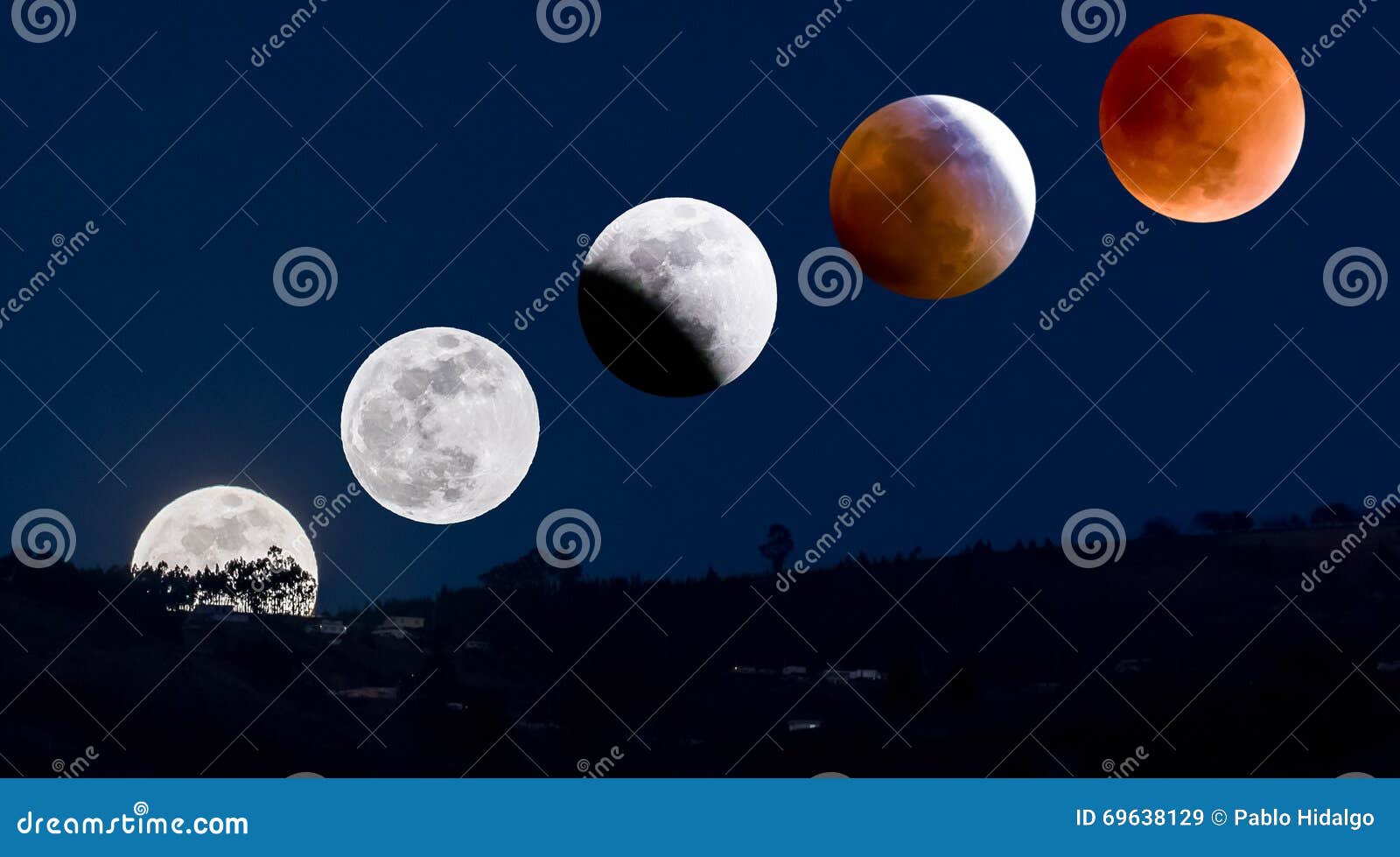 Moon Eclipse As Seen In Ecuador Stock Image Image Of Night