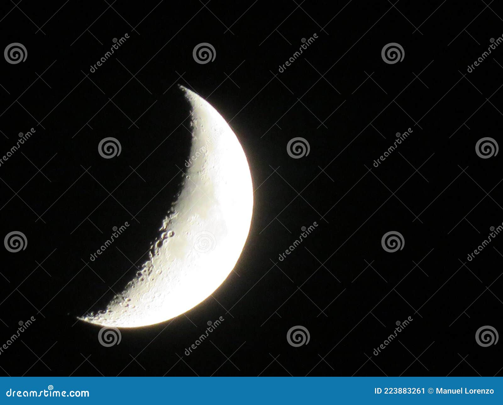 moon in growing room with satellite craters night sleep