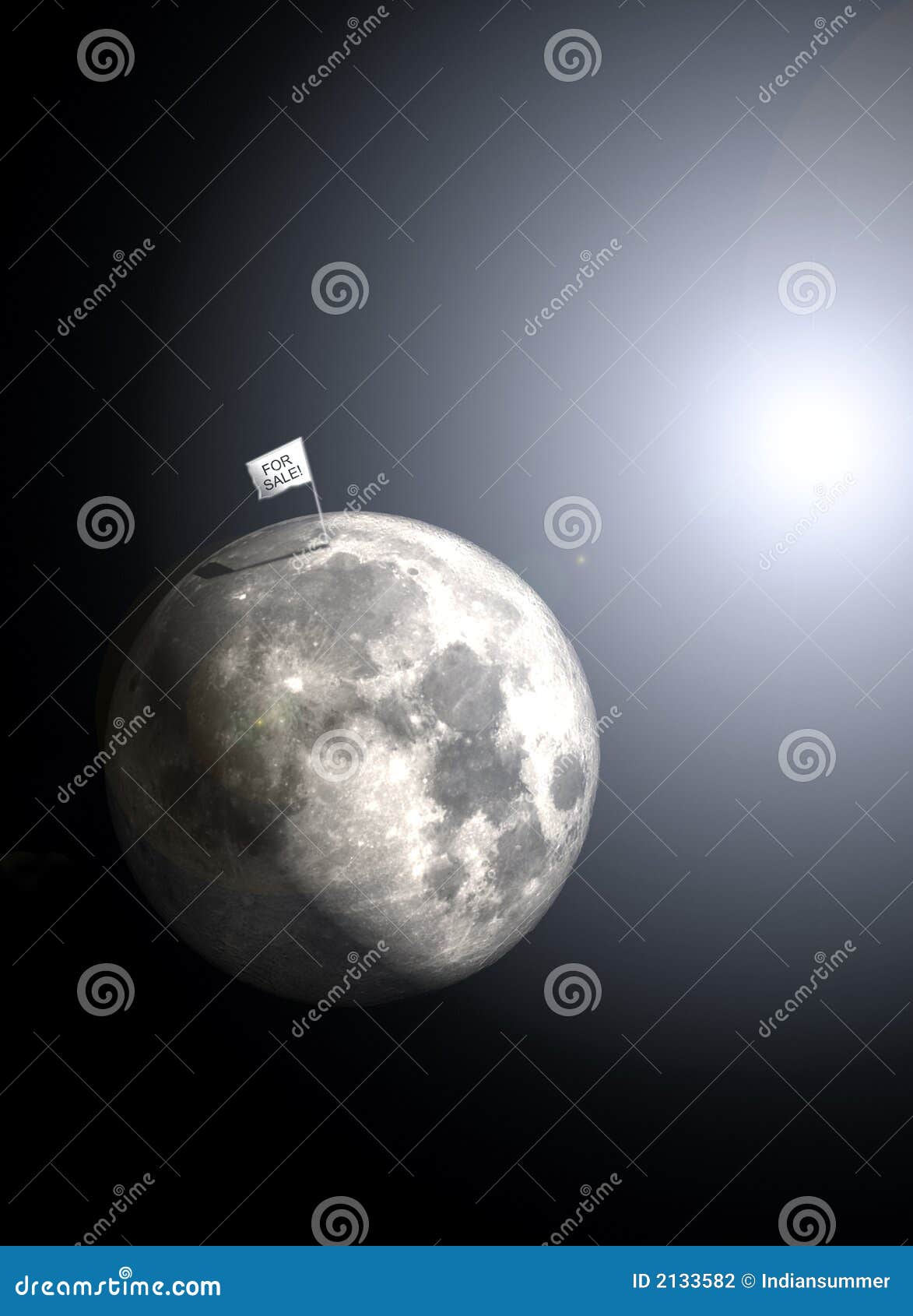 Moon for sale! stock photo. Image of marketing, concept 2133582