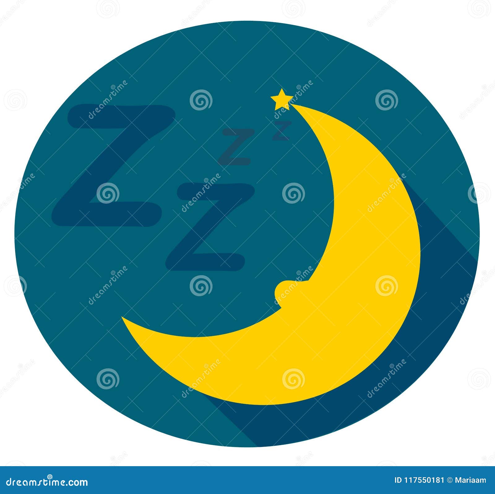 Moon Sleeps Well and Snores Stock Vector - Illustration of rout ...