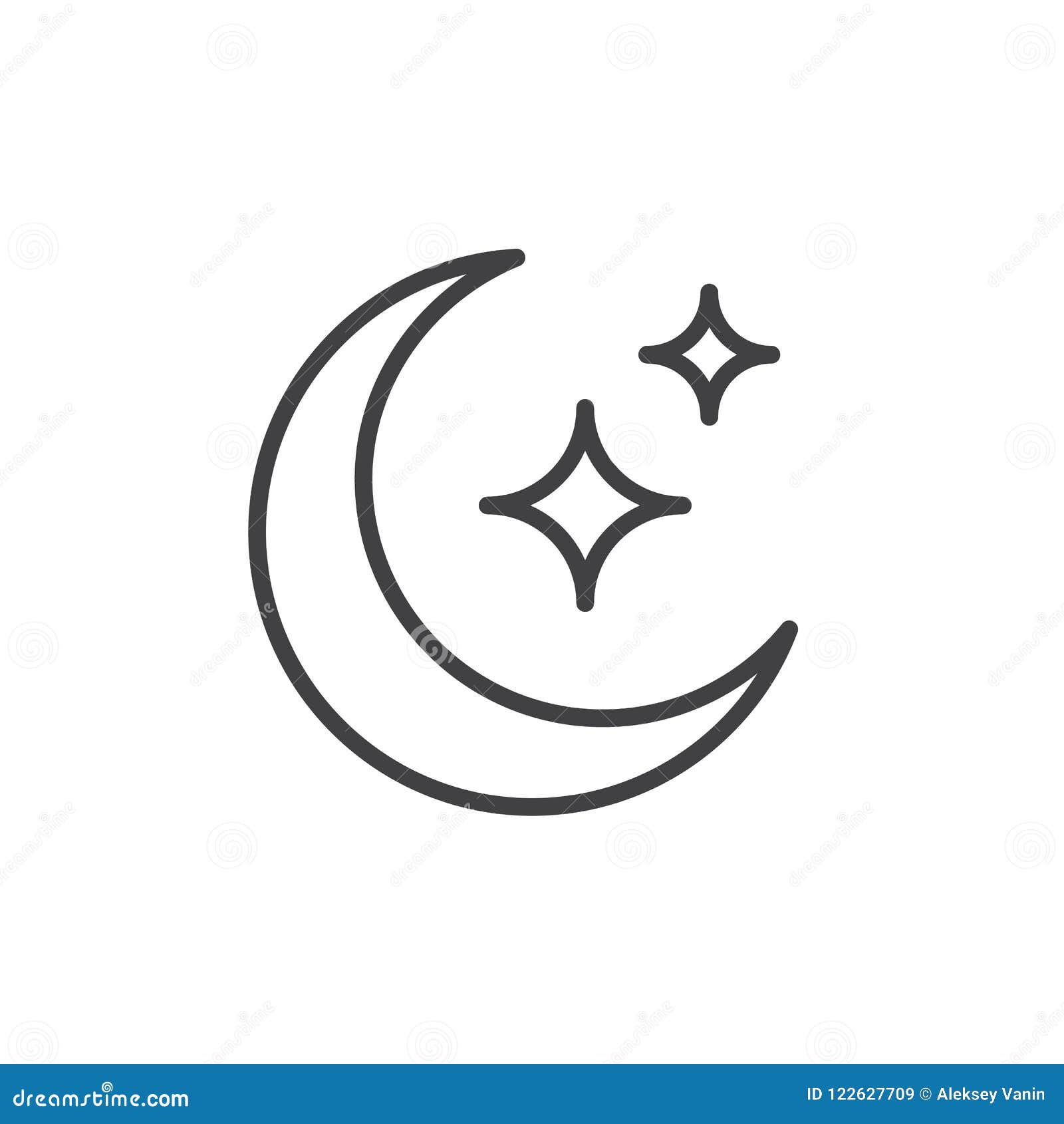 Moon Generic Basic Outline icon
