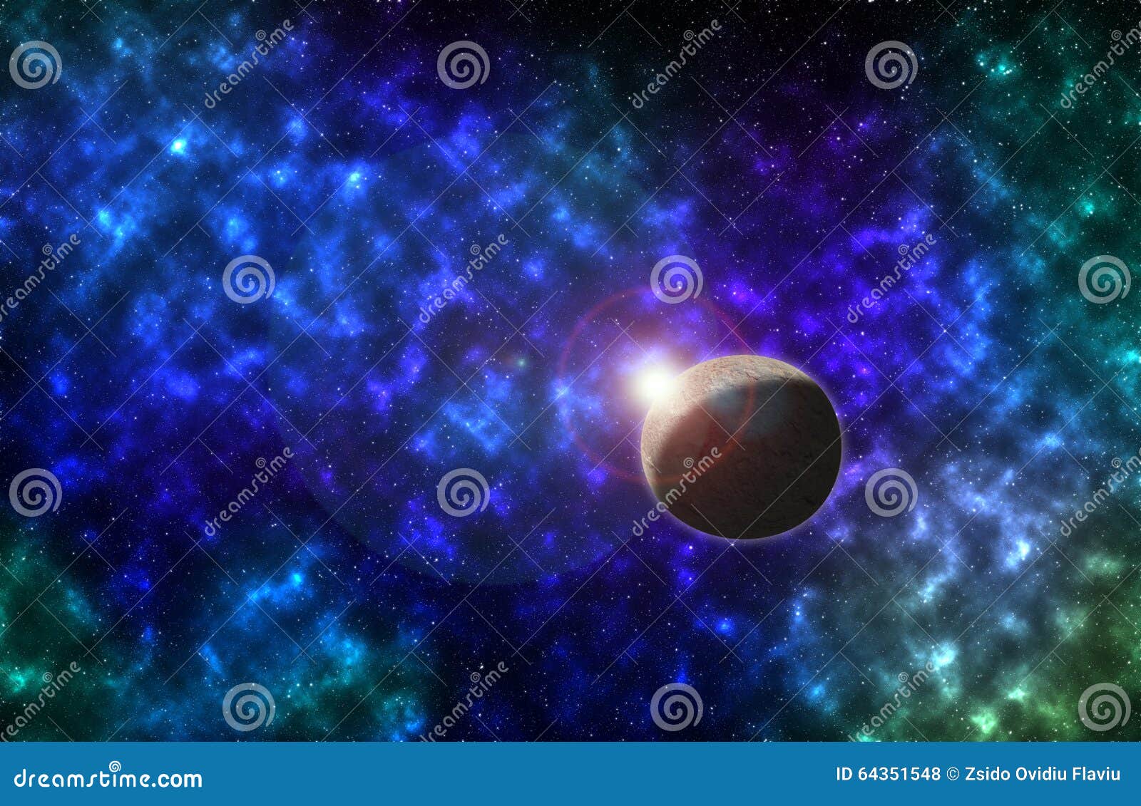 Download Moon, Stars, Planets And Faraway Galaxies Stock ...