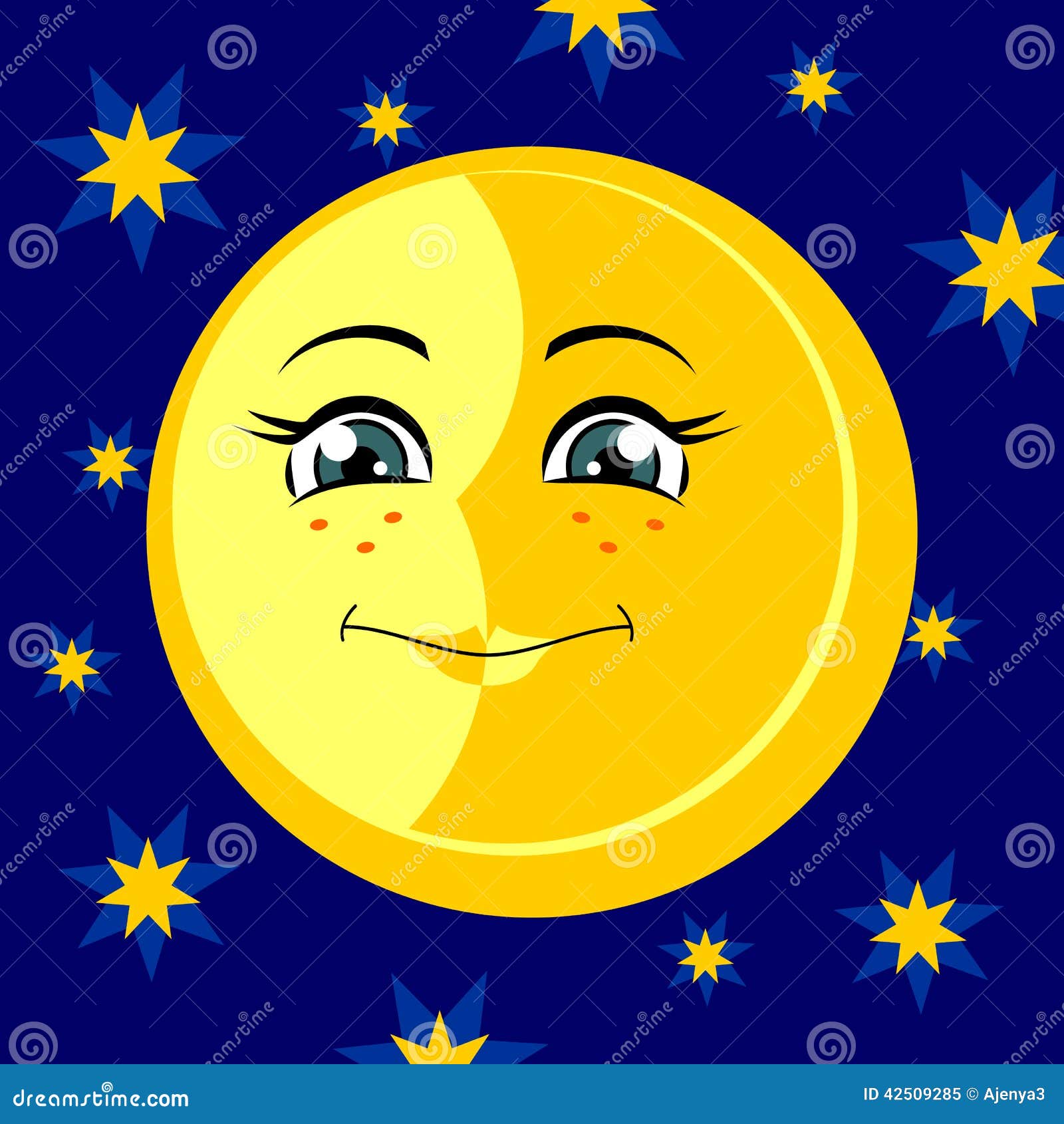 animated smiling moon