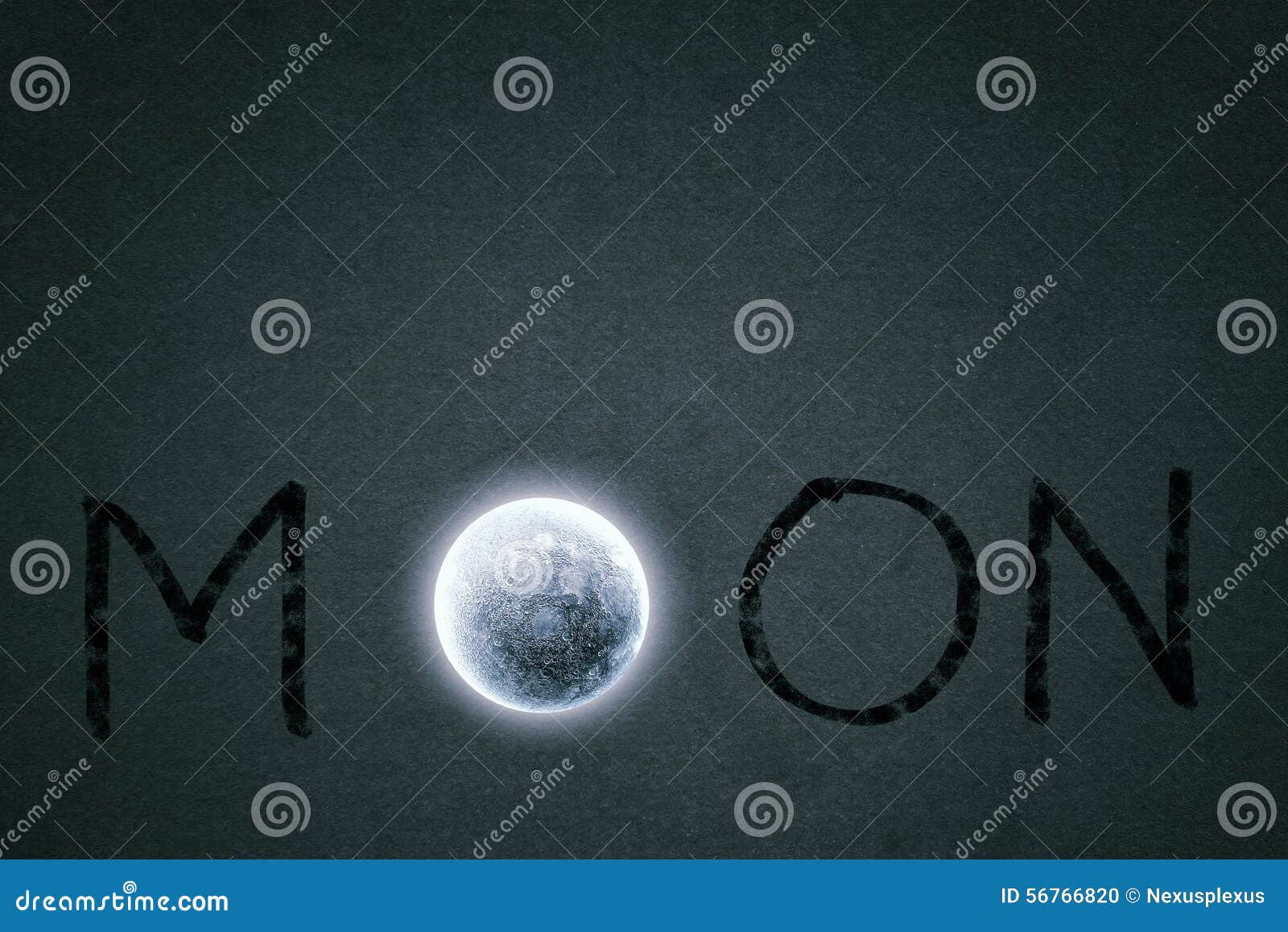 Moon Word RoyaltyFree Stock Image 56766820