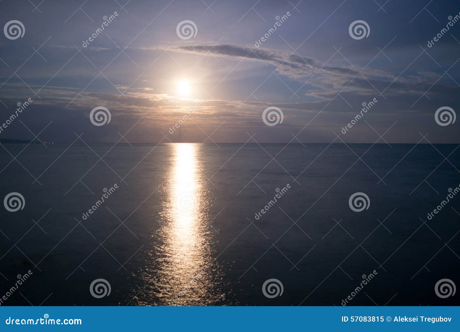 Moonlight over the sea stock image. Image of dark, moon - 57083815