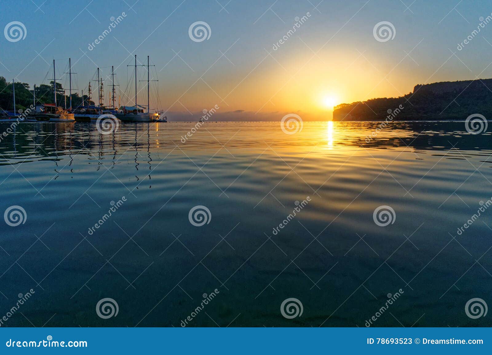 Moonlight Park In Kemer Stock Image Image Of Background