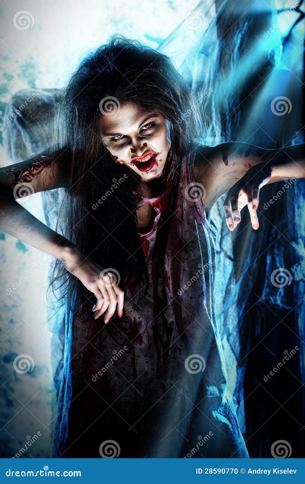 Moonlight zombi stock photo. Image of demon, mist, gothic - 28590770