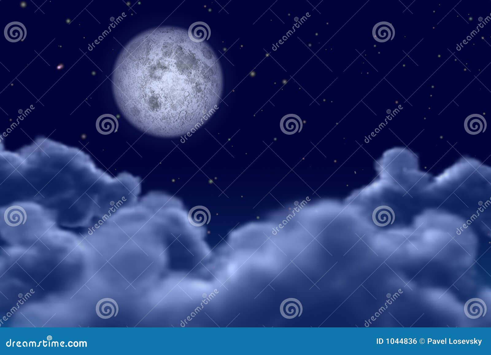 Moonnight mit Wolken