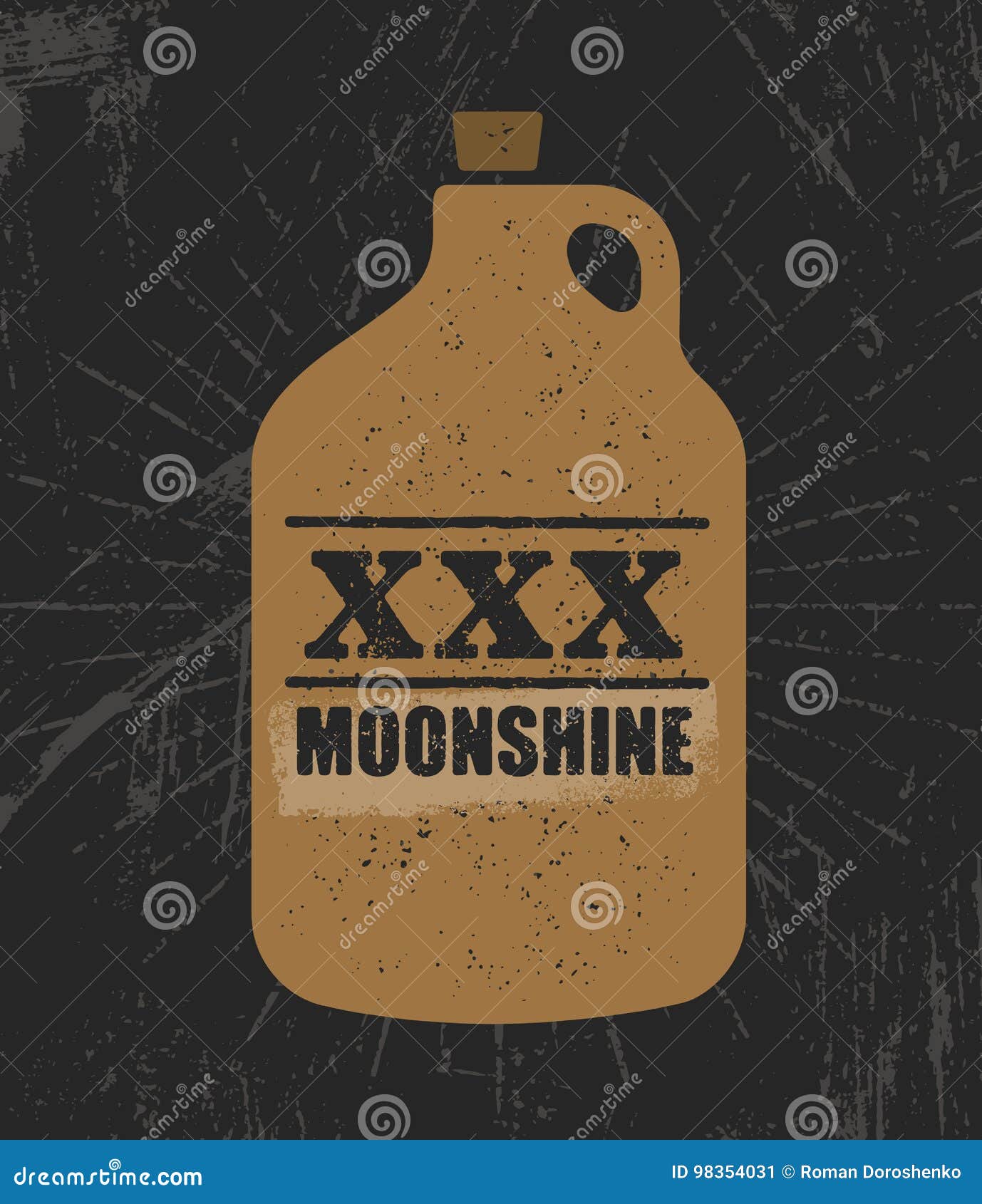 moonshine jug pure original corn spirit creative artisan . raw homemade alcohol creative sign