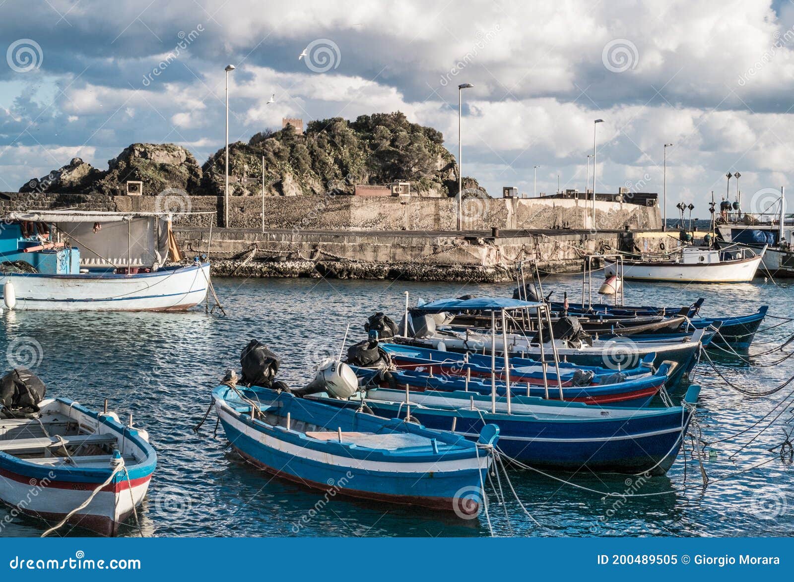 fishermen boats at the port of aci trezza