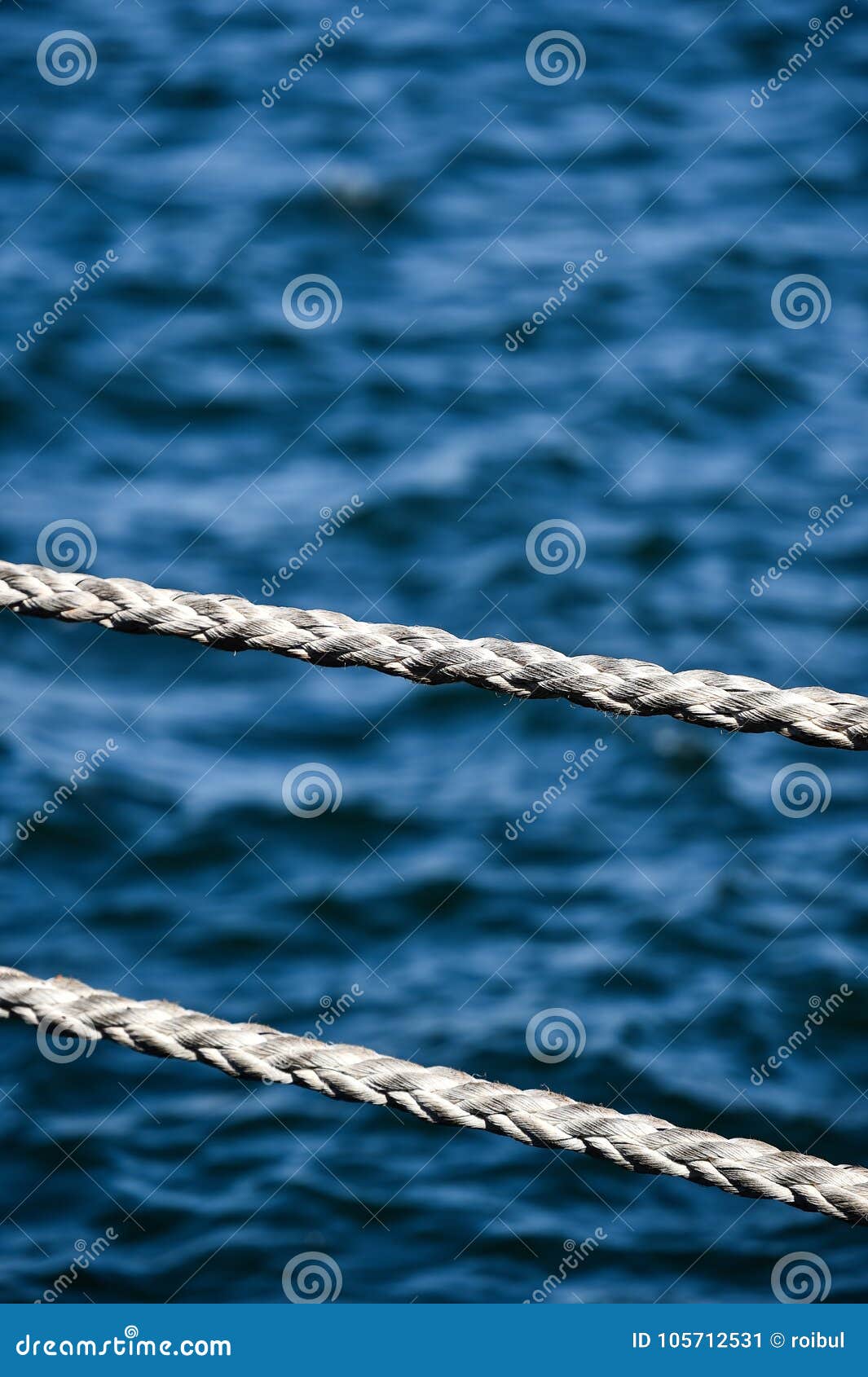 Mooring Heavy Duty Rope Used in Harbor Stock Image Image of deck