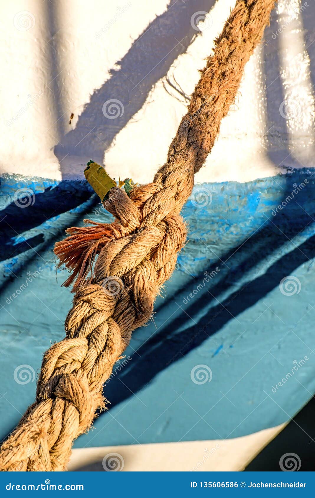 Mooring Line of a Trawler with Knot Stock Photo Image of boat, fixed