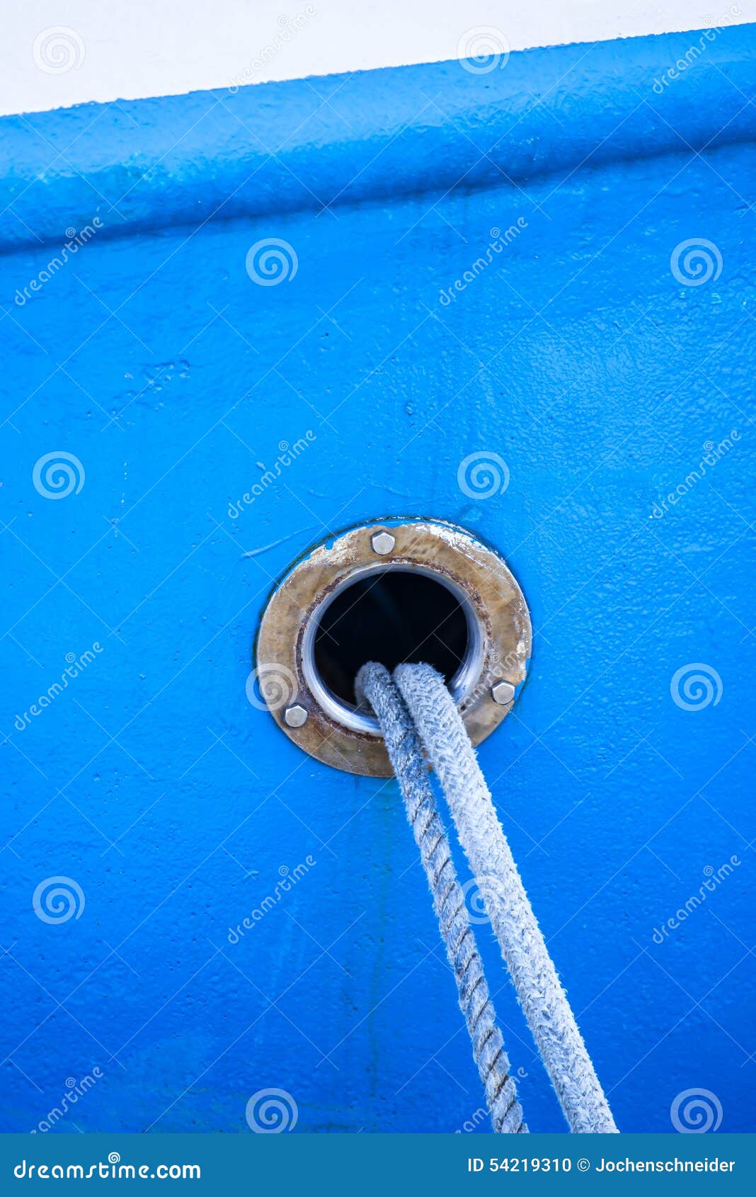 Mooring line of a trawler stock photo. Image of colorful 54219310