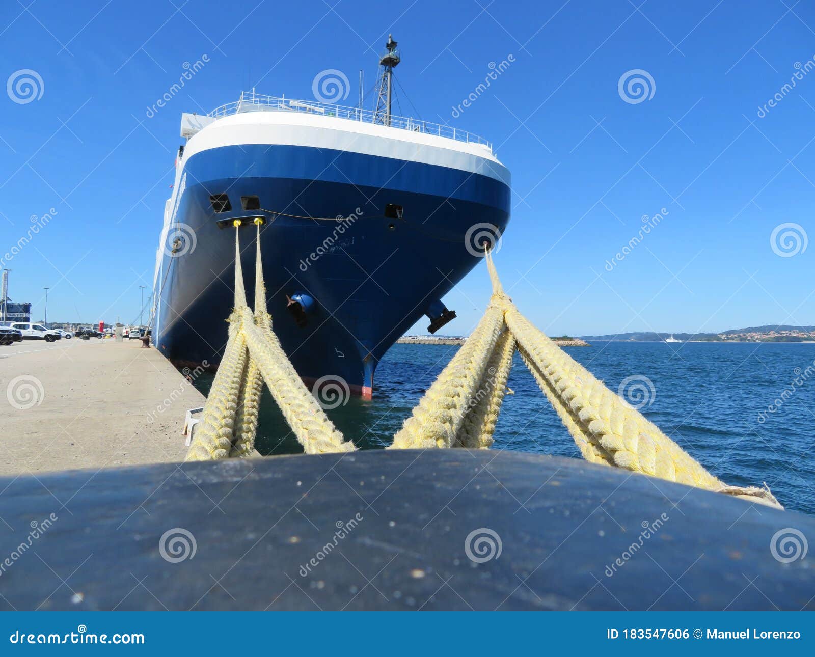 mooring port where are parked boats to refuel and repair