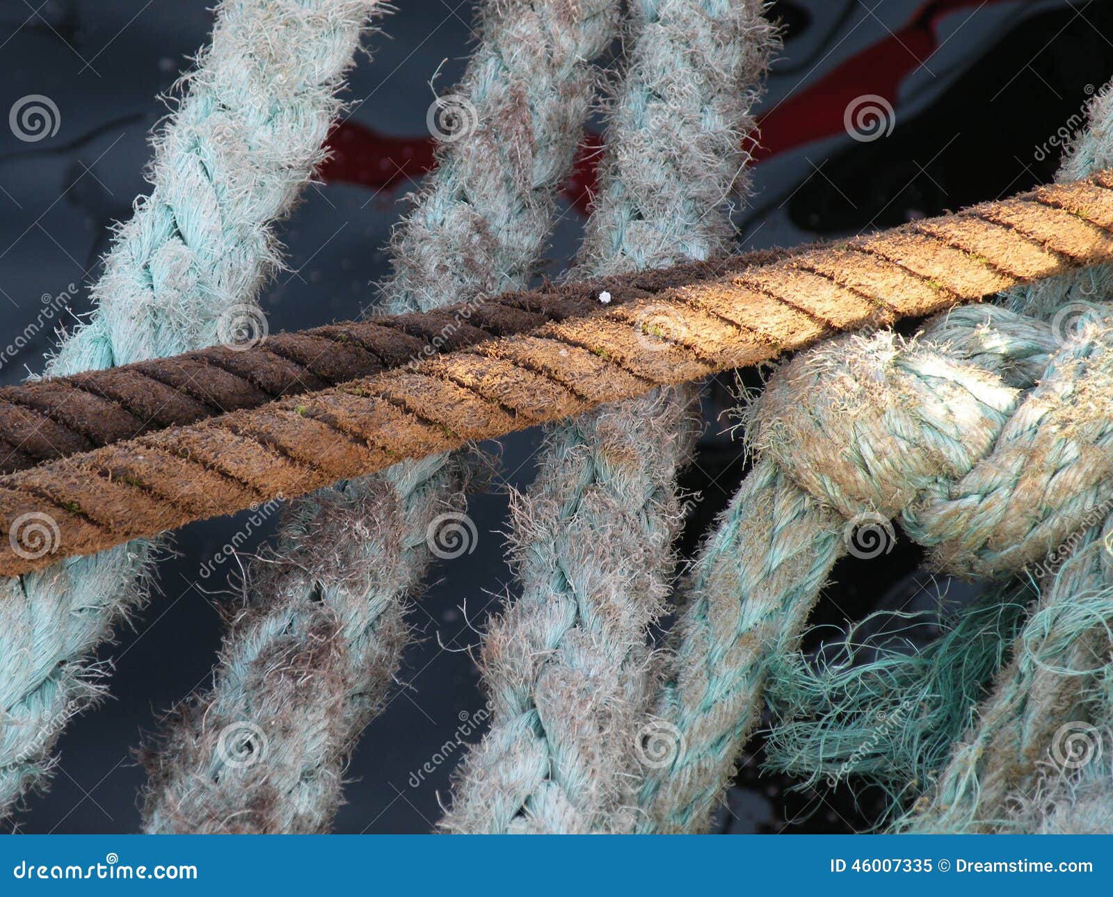 Mooring ropes in a boat stock image. Image of sail, ropes 46007335