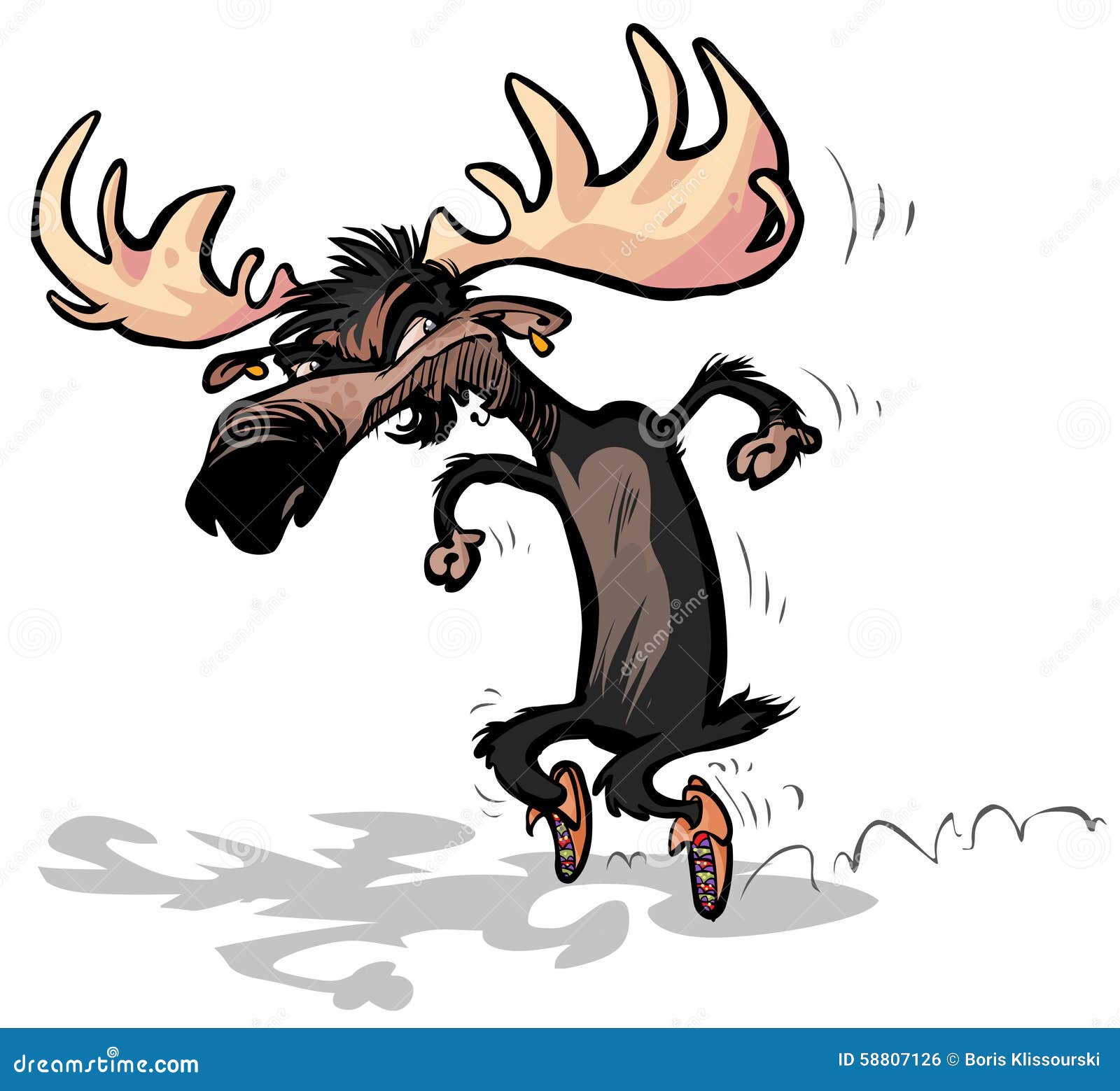 moose with moccasins stock vector illustration of reindeer 58807126